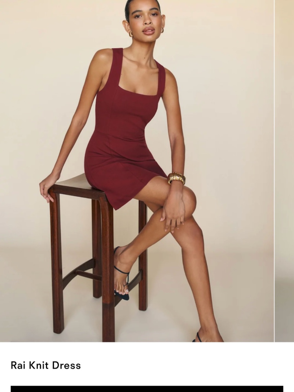 NWT Reformation Rai Knit Dress in Chianti